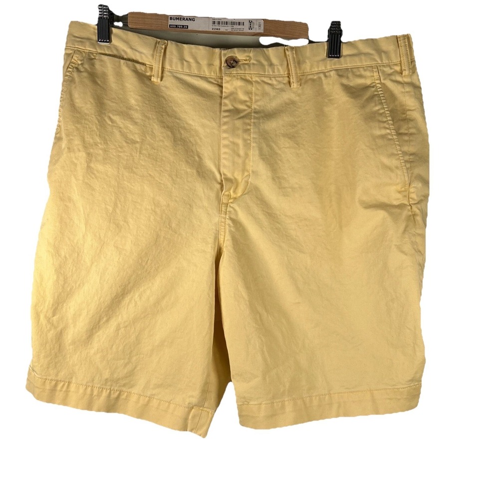 Polo Ralph Lauren Shorts Mens 36 Yellow Cotton Twill Chino 9" Inseam Preppy
